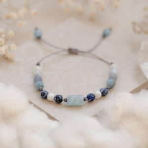 bracelet with aquamarine - for peace and clarity