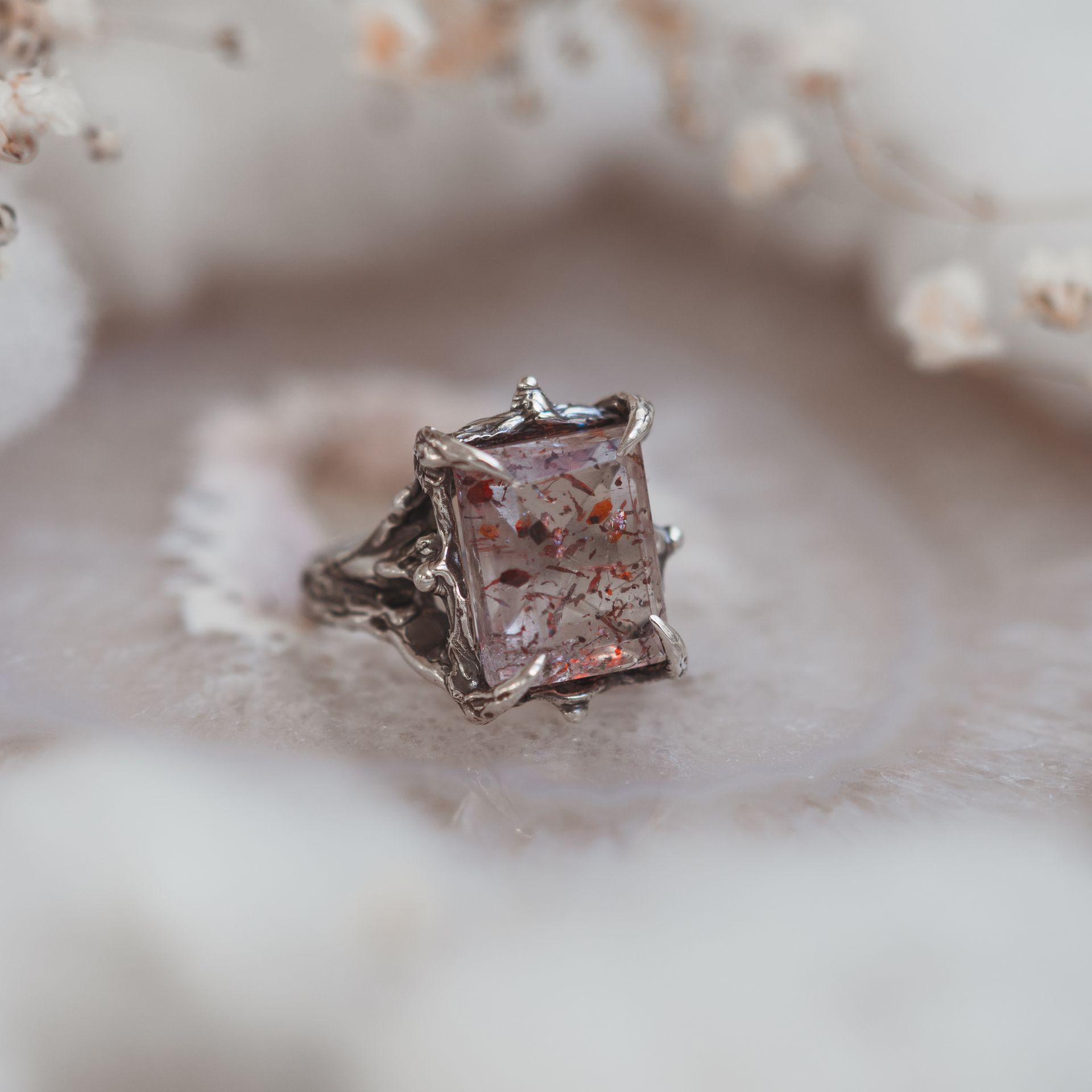 organiczny srebrny pierścionek Spirit Dust