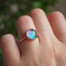 Pierścionek z Aurora Opalem - Rozmiar 11.5