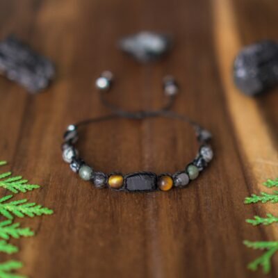 Ochronna Bransoletka z Czarnego Turmalinu - Osłona Cienia