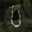 Bransoletka z akwamarynem i jaspisem „Ziemia i Woda”