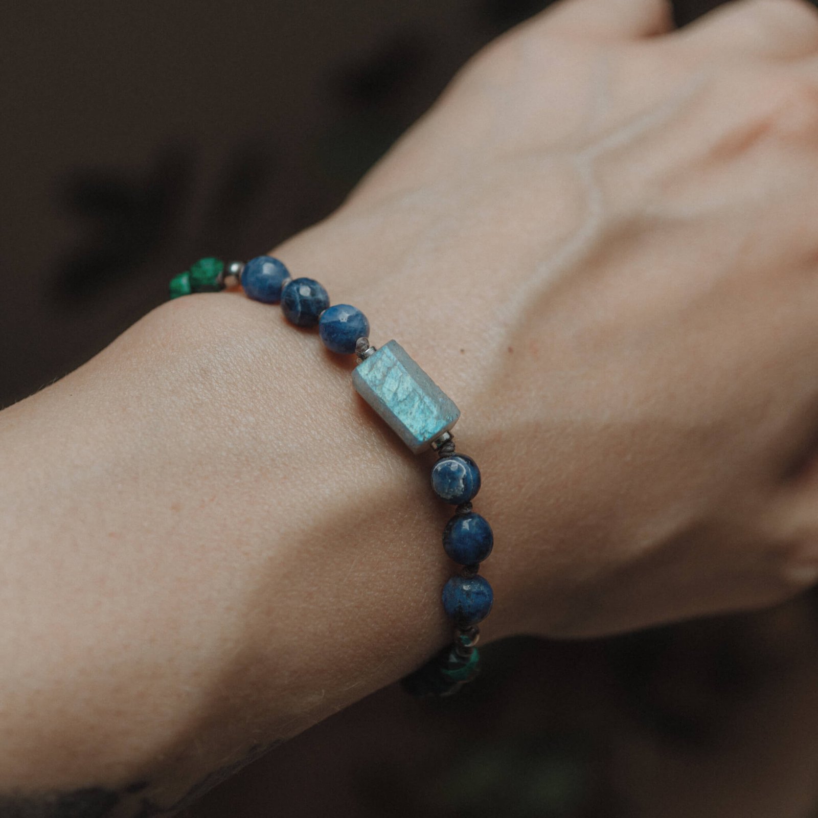 Bransoletka z labradorytem i sodalitem „Noc i Magia” - obrazek 2