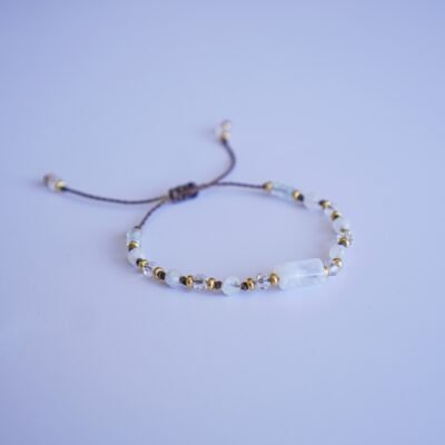 Bransoletka Łagodności - Kamień Księżycowy, Kryształ Górski