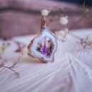 Magische Blumen-Halskette - Achat und Amethyst