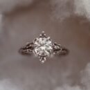 Silver moissanite ring 15