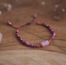 Strength and Love Bracelet - Kunzite, Ruby, Garnet