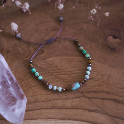 Bransoletka Kamieni Łagodności - Chryzopraz, Larimar