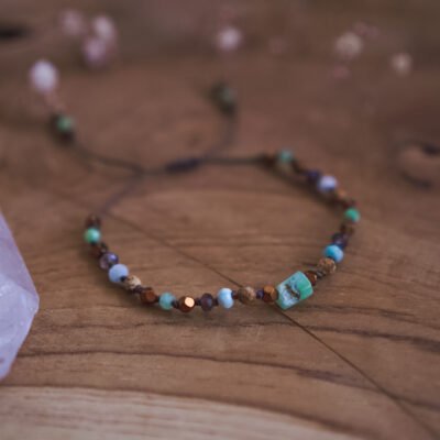 Bransoletka Mocy i Urody - Chryzopraz, Larimar, Labradoryt