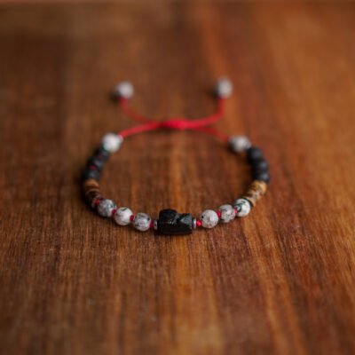 Siła Minerałów - Bransoletka z Turmalinem Czarnym, Jadeitem