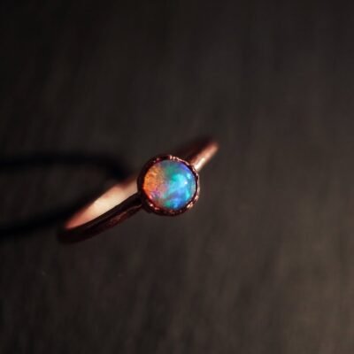 Magia Kamienia - Pierścionek z Opalem Etiopskim r. 14,5