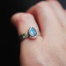 Silberne Mondträne - Ring mit Mondstein 11