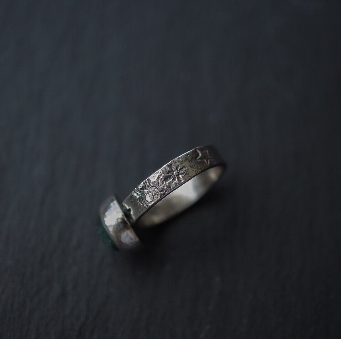 Pierścionek z turmalinem błękitnym – srebro rozmiar 13 - obrazek 3