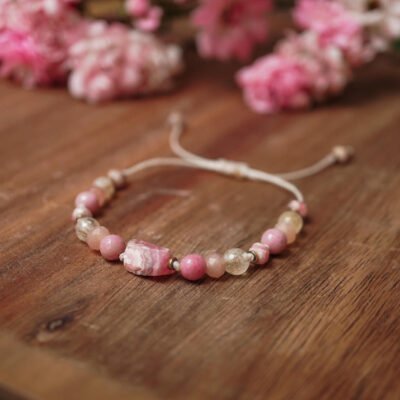 Armband mit Rhodochrosit und Citrin – die Kraft des Gleichgewichts