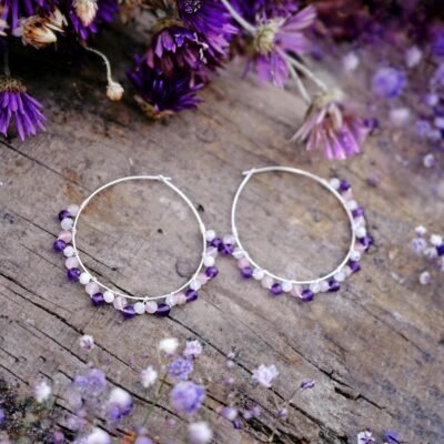 Kolczyki z kamieniem księżycowym – Światło Księżyca, srebro 925