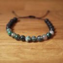 Ziemska Siła: Bransoletka z Agatem Mszystym, Lawą