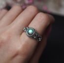 Silberring mit Labradorit – Magie der Nacht, Größe 19,5