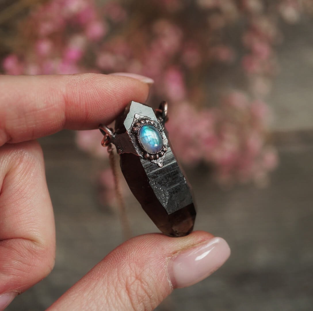 Naszyjnik z Kwarcem Dymnym - Księżycowa Magia - obrazek 3