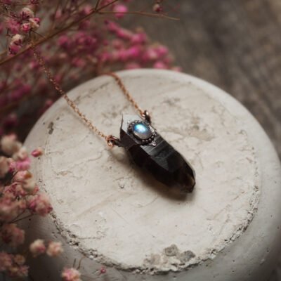 Naszyjnik z Kwarcem Dymnym - Księżycowa Magia