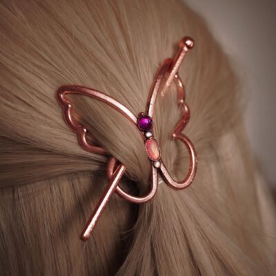 Spinka z Magią Opalu, Ametystu i Kamienia Księżycowego