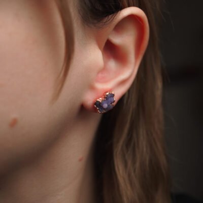 Magiczne Sztyfty z Agatem Winogronowym w Miedzi