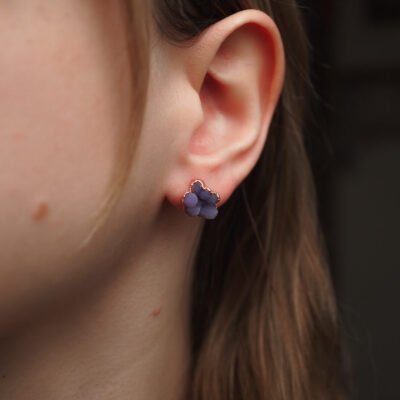 Fascynacja Naturą: Miedziane sztyfty z agatem winogronowym