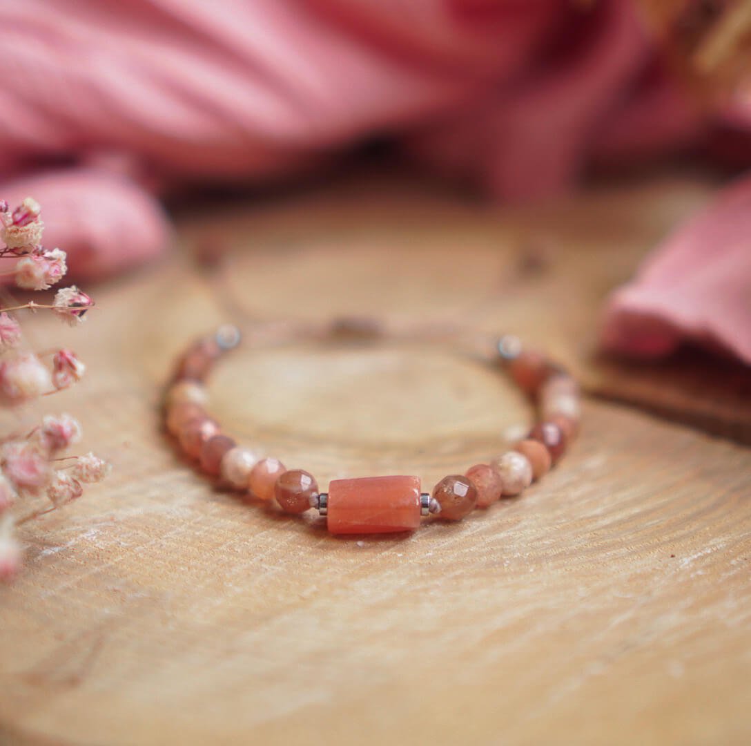 Bransoletka Promienistego Blasku – Kamień Słoneczny i Hematyt - obrazek 5