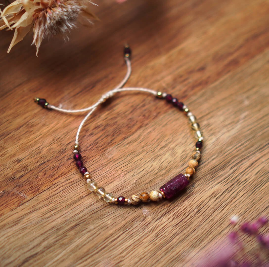 Garnet and Citrine Bracelet – Harmony of Minerals - Image 2