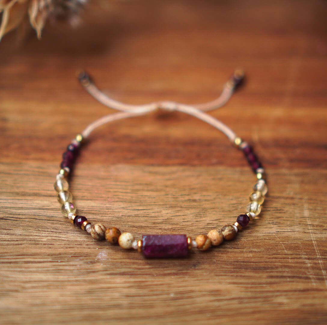Garnet and Citrine Bracelet – Harmony of Minerals