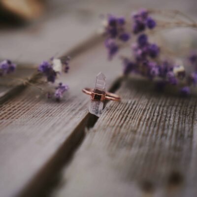 Clear Quartz Ring size 19 – cleansing, harmony