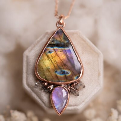 Labradorite Necklace – Golden Glow